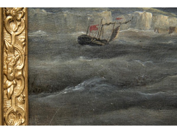 Tableau ancien Huile Sur Toile Par Johnson