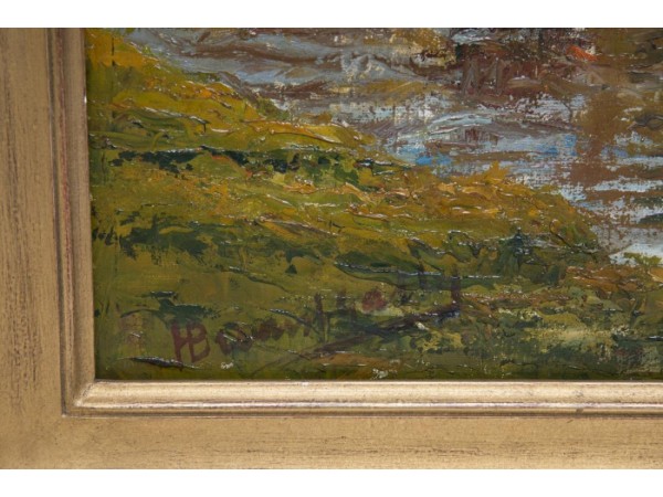 Tableau ancien par E.Bianchini - Village De st Tropez