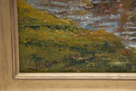 Tableau ancien par E.Bianchini - Village De st Tropez