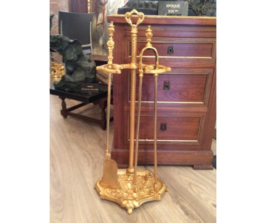 Nécessaire de Cheminée ancienne style Louis XVI