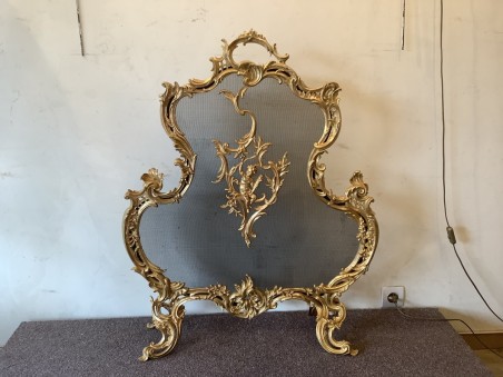 Pare Feu Style Louis XV en Bronze Doré