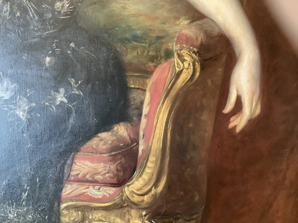 Tableau ancien Par Àdolfo félice MULLER-URY Portrait de Francesca Terry y Sanchez
