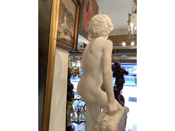 sculpture ancienne en Marbre de Carrare par Pietro Bazzanti