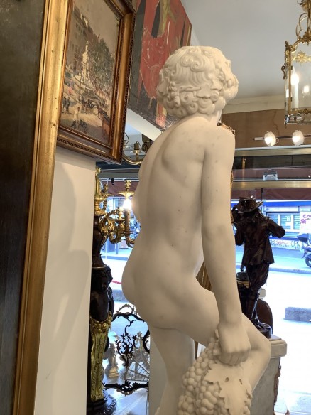 sculpture ancienne en Marbre de Carrare par Pietro Bazzanti