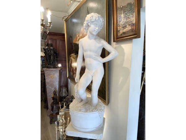 sculpture ancienne en Marbre de Carrare par Pietro Bazzanti