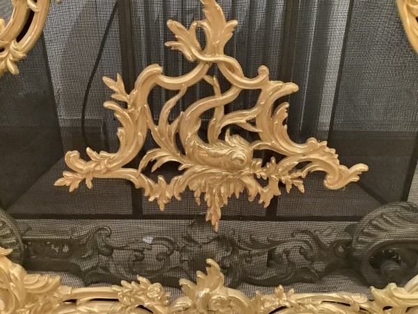 Pare Feu ancien écran De Cheminée 19 ème Siècle