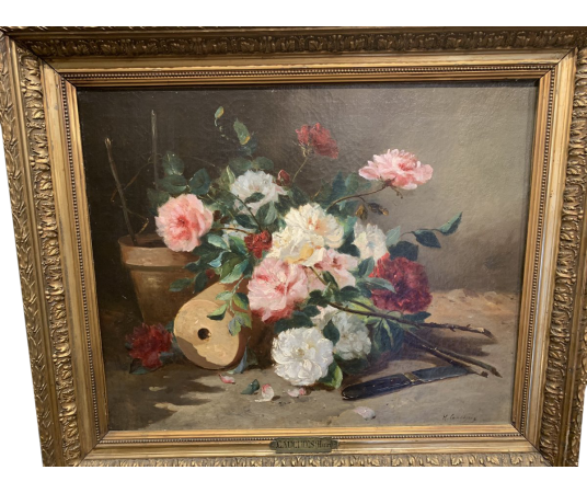 huile sur toile école Française 19ème siècle par Henri CAUCHOIS