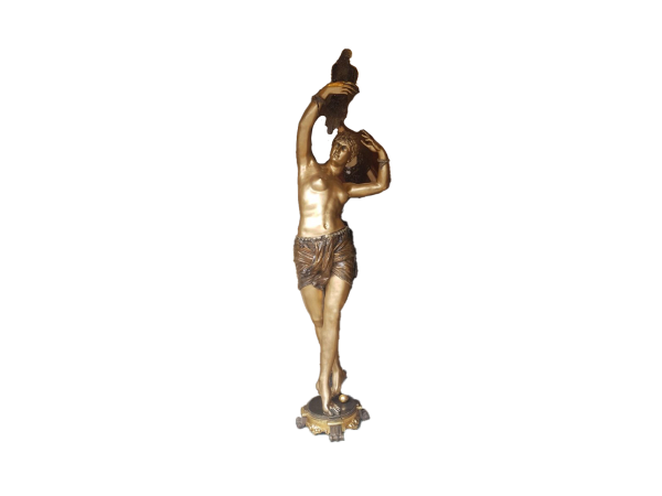 Statue En Bronze Art Deco Danseuse Orientale