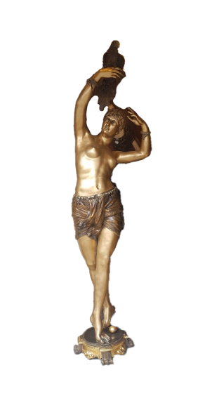 Statue En Bronze Art Deco Danseuse Orientale