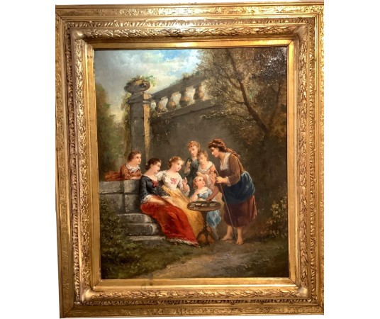 Tableau par Jules Léonard du 19ème siècle