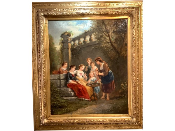 Tableau par Jules Léonard du 19ème siècle
