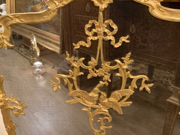 Louis XVI Style Firewall In Gilt Bronze