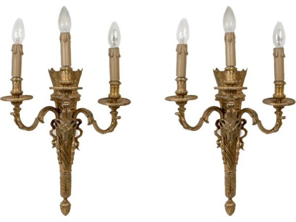 Appliques anciennes En Bronze Doré De Style Louis XVI