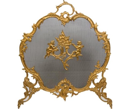 Ecrans de cheminée décorative En Bronze Ciselé