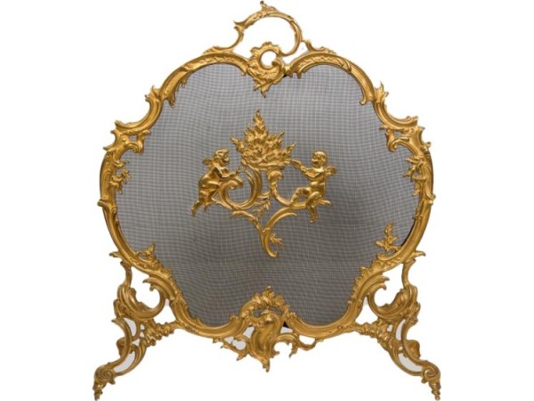 Ecrans de cheminée décorative En Bronze Ciselé