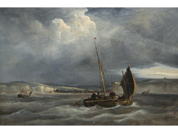 Tableau ancien Huile Sur Toile Par Johnson